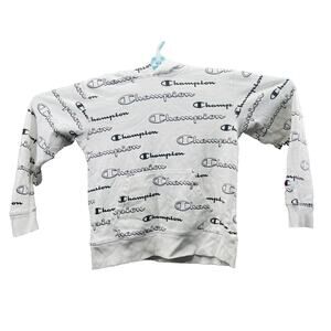 Champion Authentic Athleticwear Size Medium Youth White Pullover Sweater Hoodie